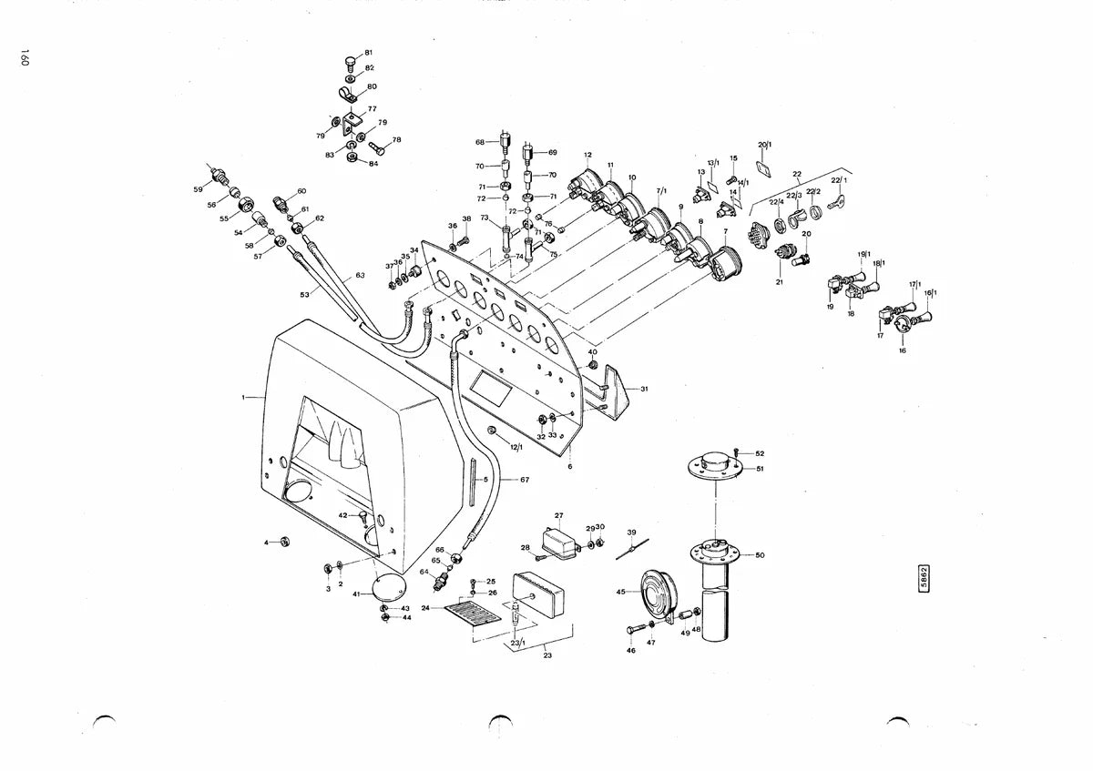 Massey Ferguson D700C Trator Esteira — trator, vista explodida 4