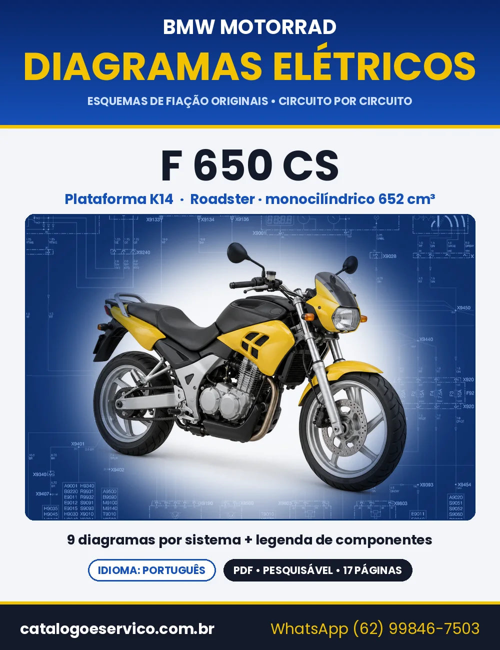 Capa do Diagrama Elétrico BMW F 650 CS em PDF