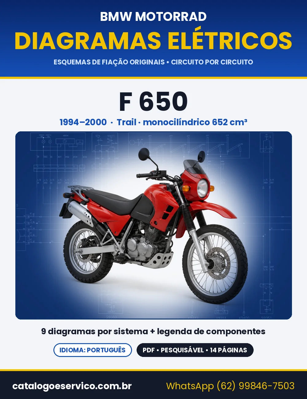 Capa do Diagrama Elétrico BMW F 650 em PDF