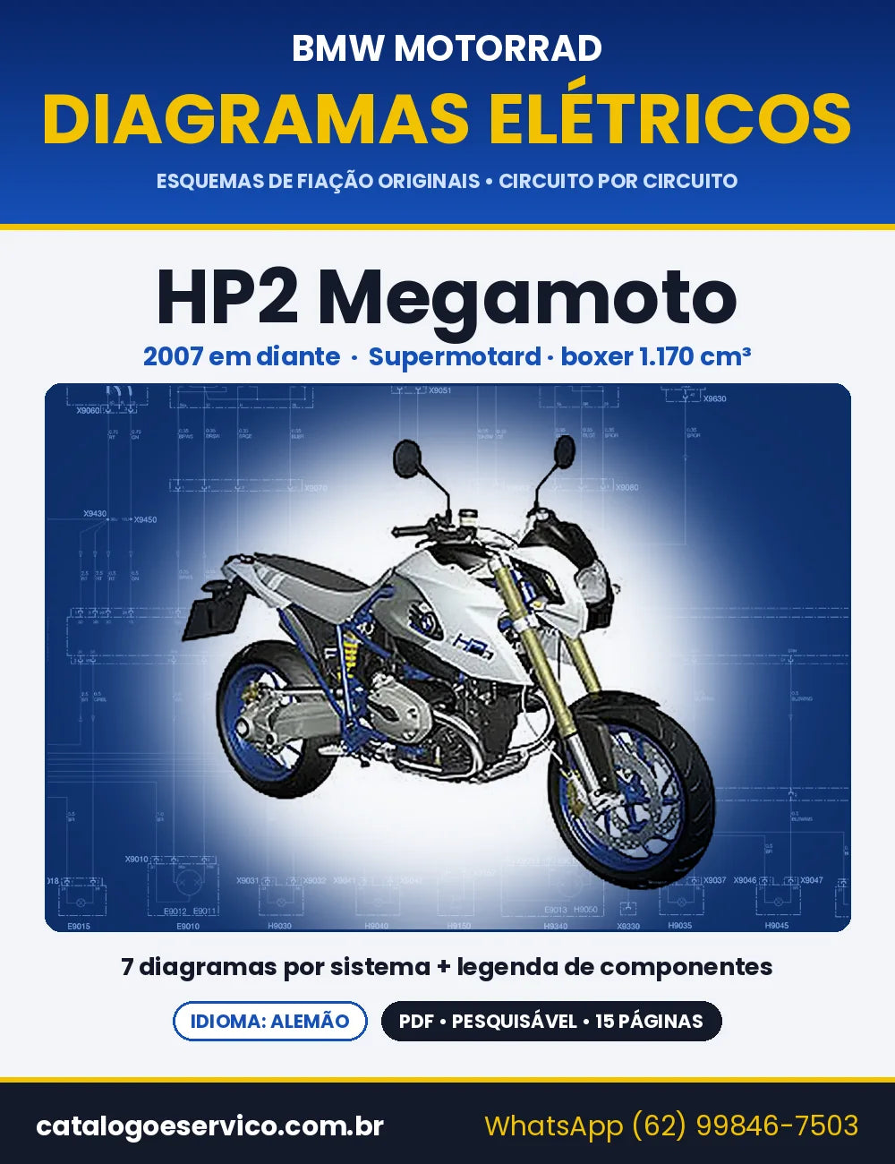 Capa do Diagrama Elétrico BMW HP2 Megamoto em PDF