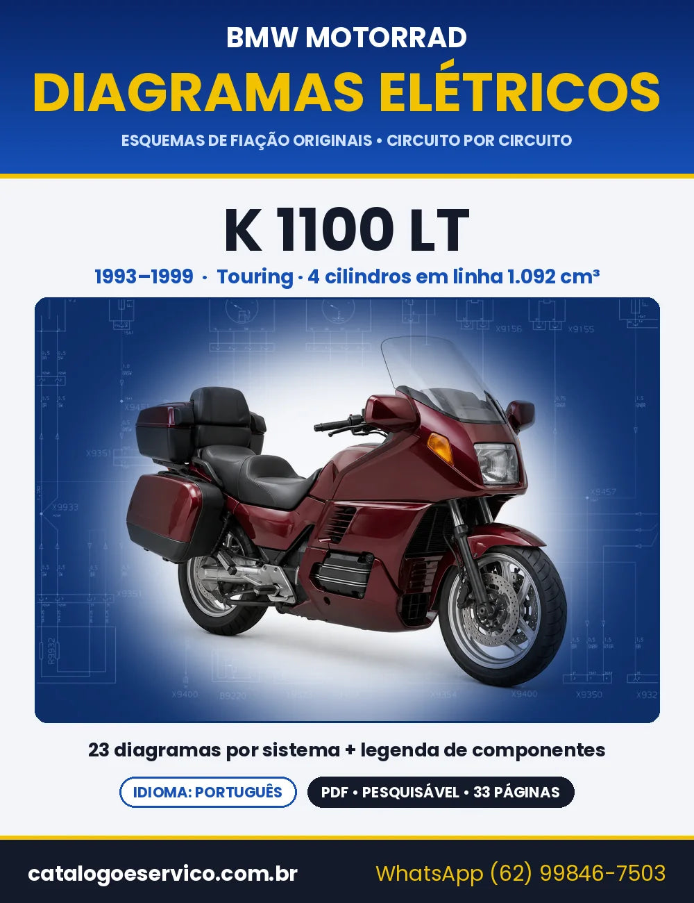 Capa do Diagrama Elétrico BMW K 1100 LT em PDF