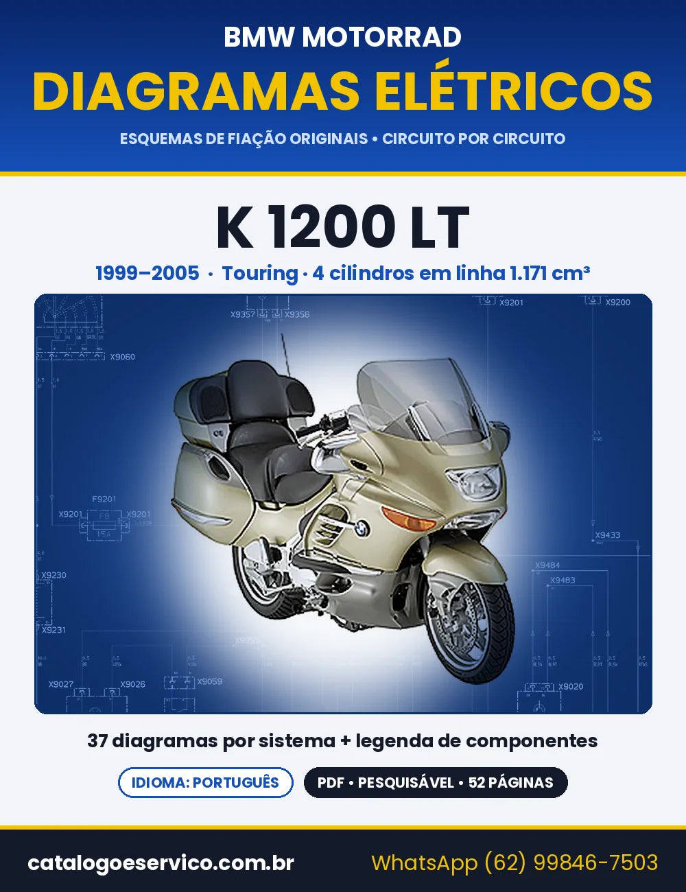 Capa do Diagrama Elétrico BMW K 1200 LT em PDF