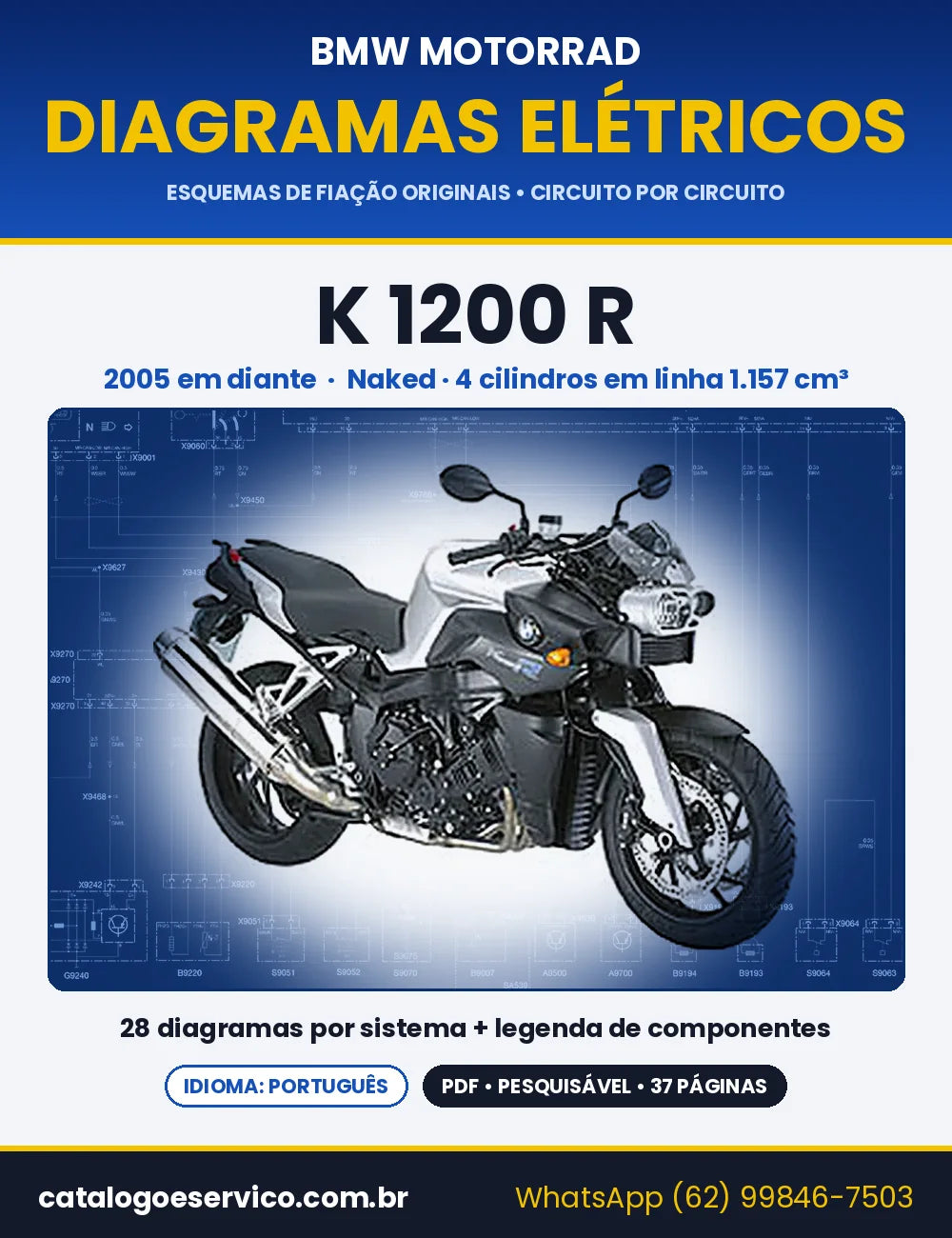 Capa do Diagrama Elétrico BMW K 1200 R em PDF