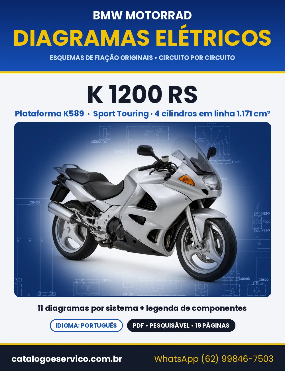 Capa do Diagrama Elétrico BMW K 1200 RS em PDF