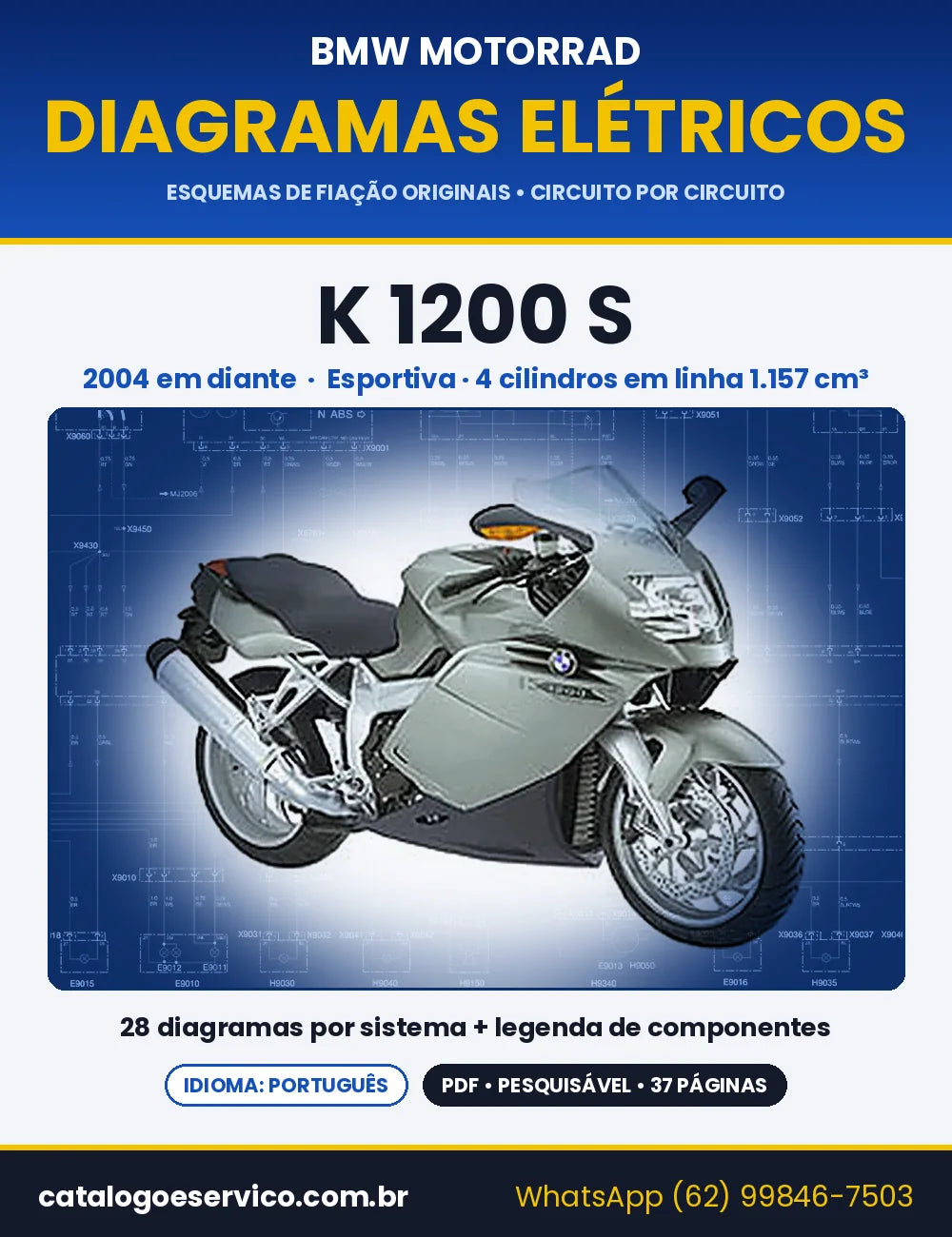 Capa do Diagrama Elétrico BMW K 1200 S em PDF