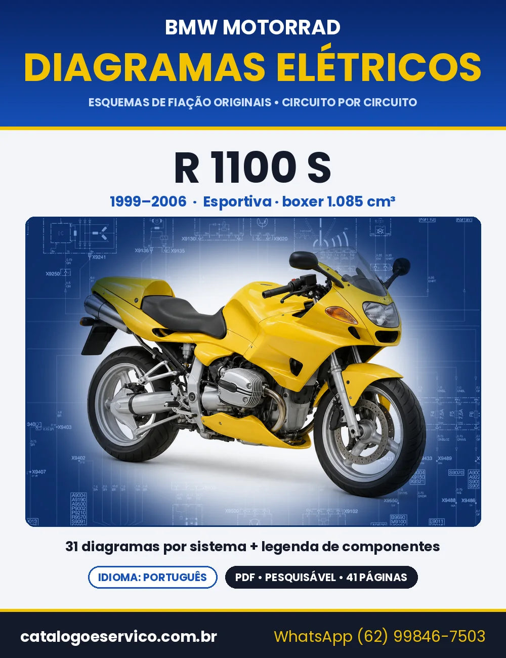 Capa do Diagrama Elétrico BMW R 1100 S em PDF