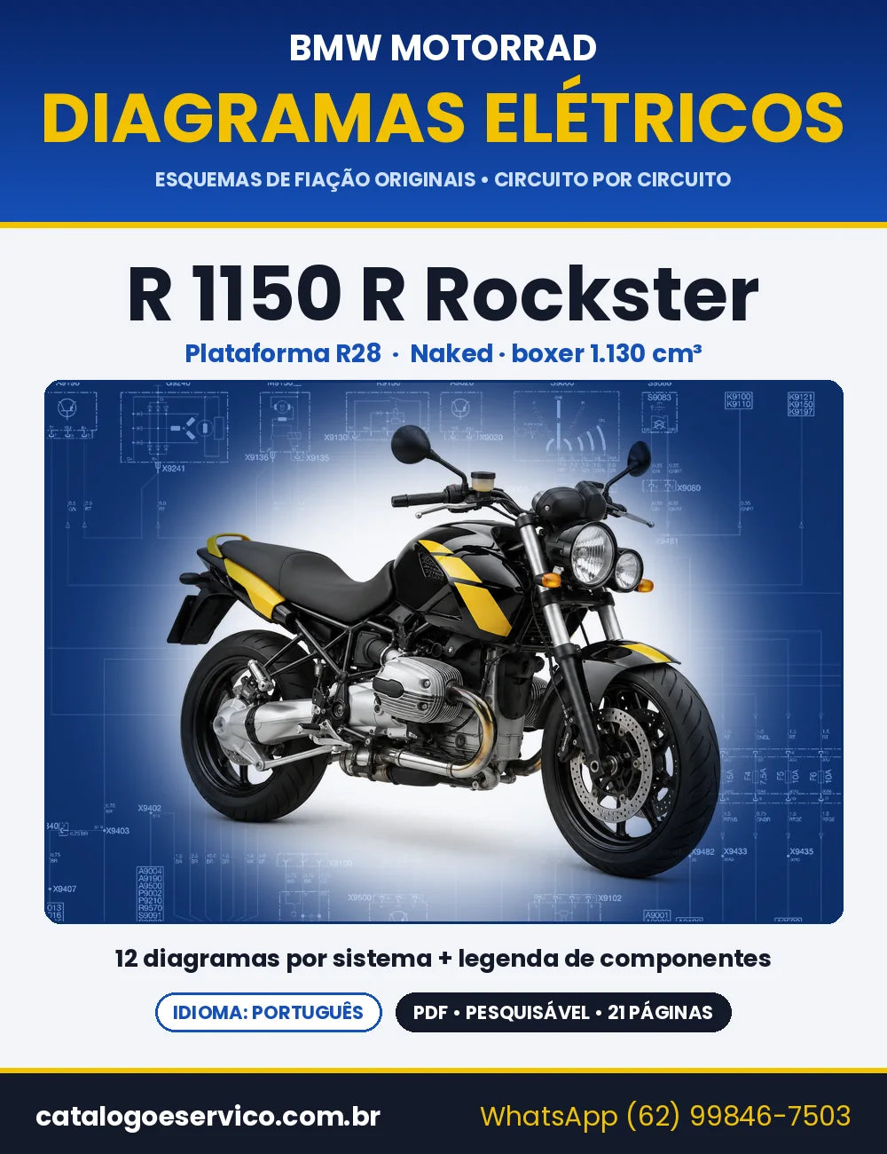Capa do Diagrama Elétrico BMW R 1150 R Rockster em PDF