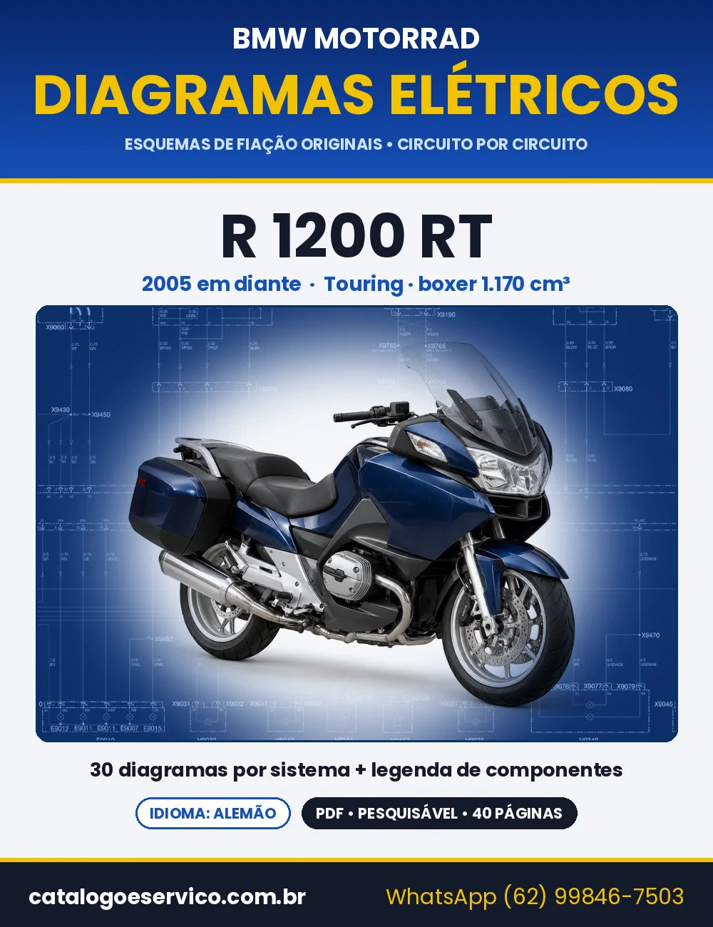 Capa do Diagrama Elétrico BMW R 1200 RT em PDF