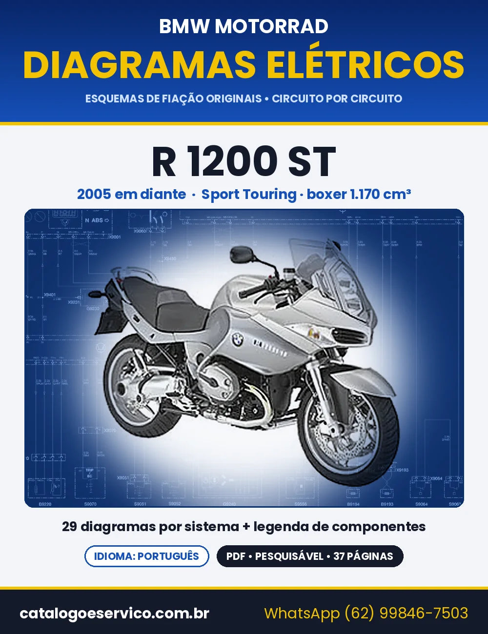 Capa do Diagrama Elétrico BMW R 1200 ST em PDF
