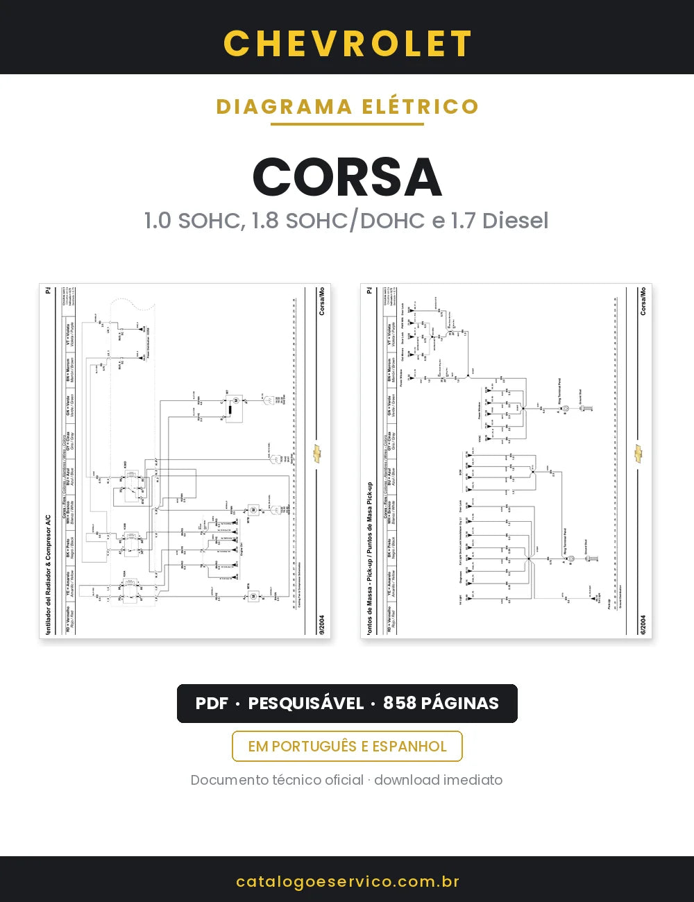 Diagrama Elétrico Chevrolet Corsa — capa