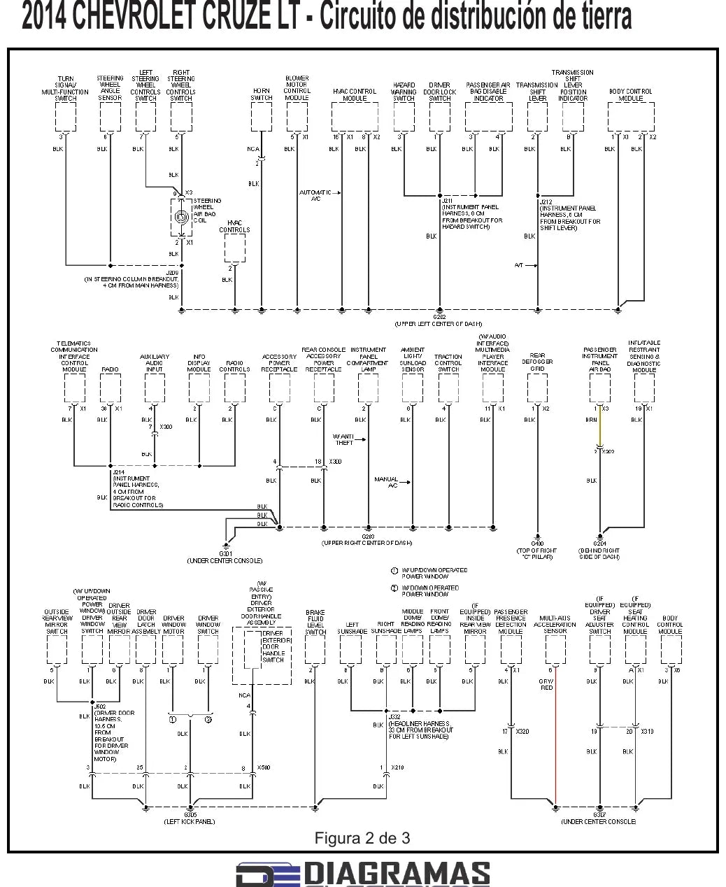 Diagrama Elétrico Chevrolet Cruze — prancha de circuito 2