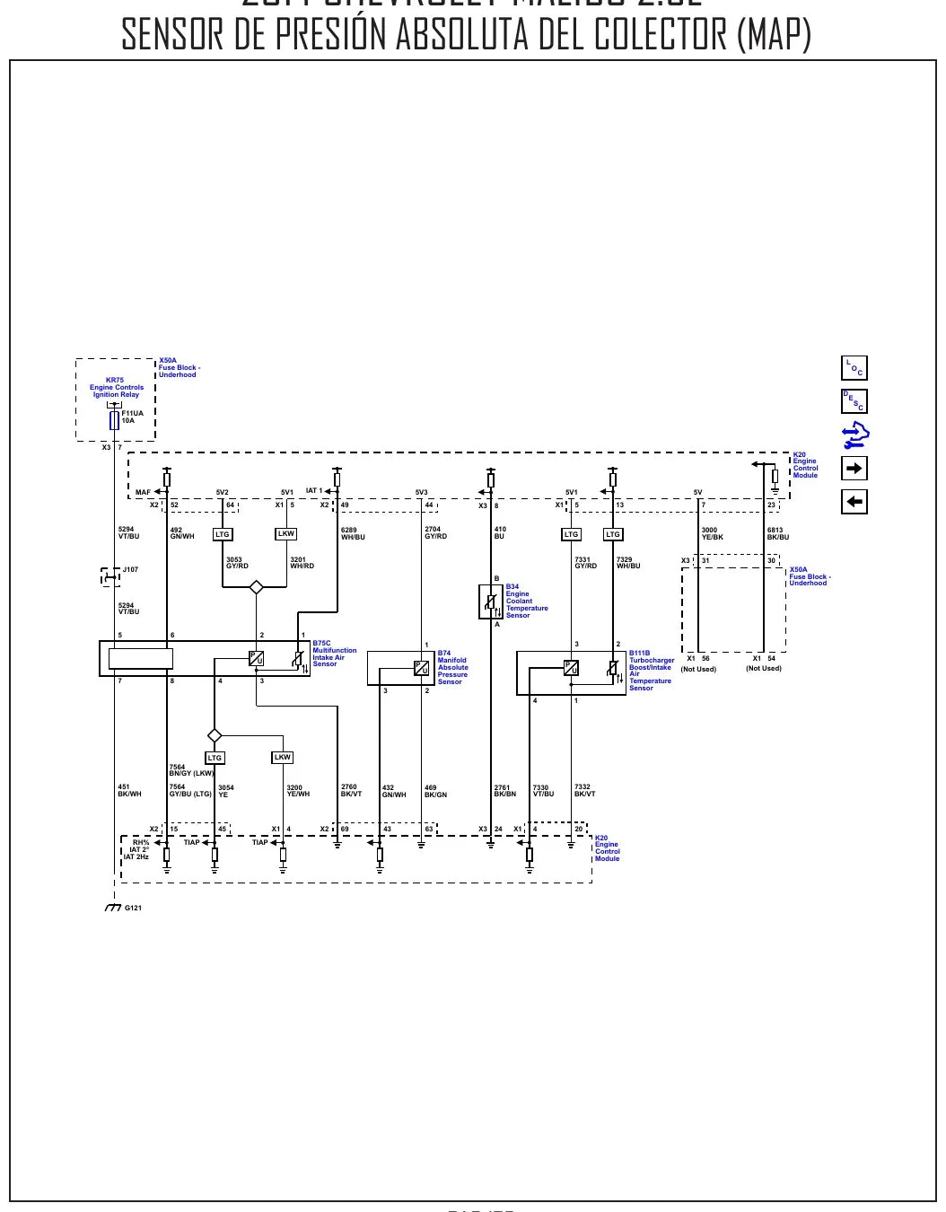 Diagrama Elétrico Chevrolet Malibu — prancha de circuito 3