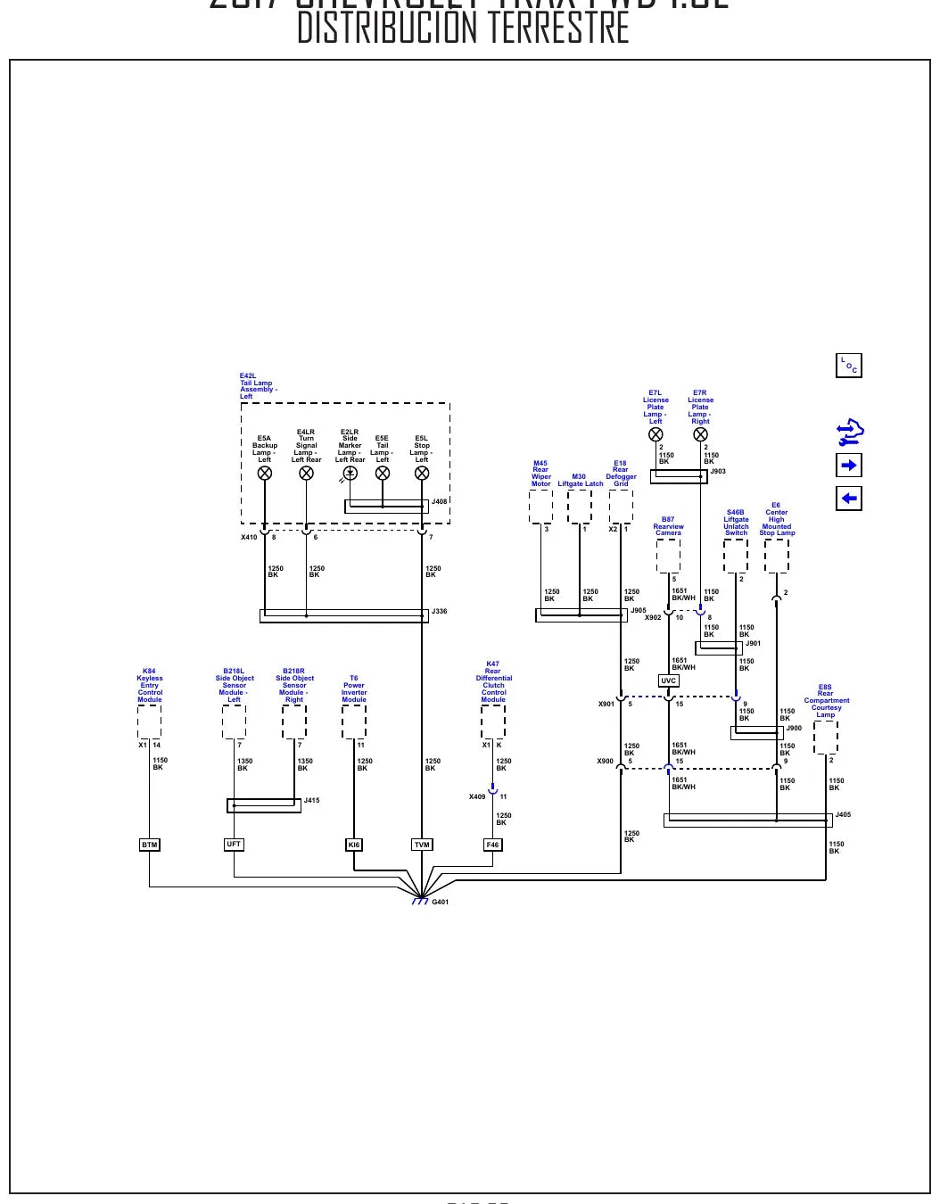 Diagrama Elétrico Chevrolet Trax — prancha de circuito 1