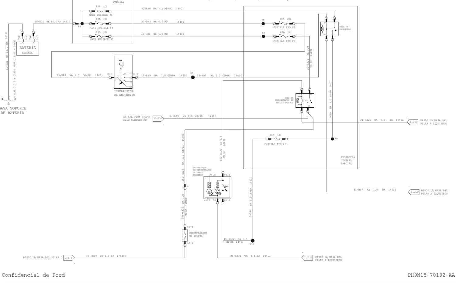 Diagrama Elétrico Ford EcoSport — prancha de circuito 3