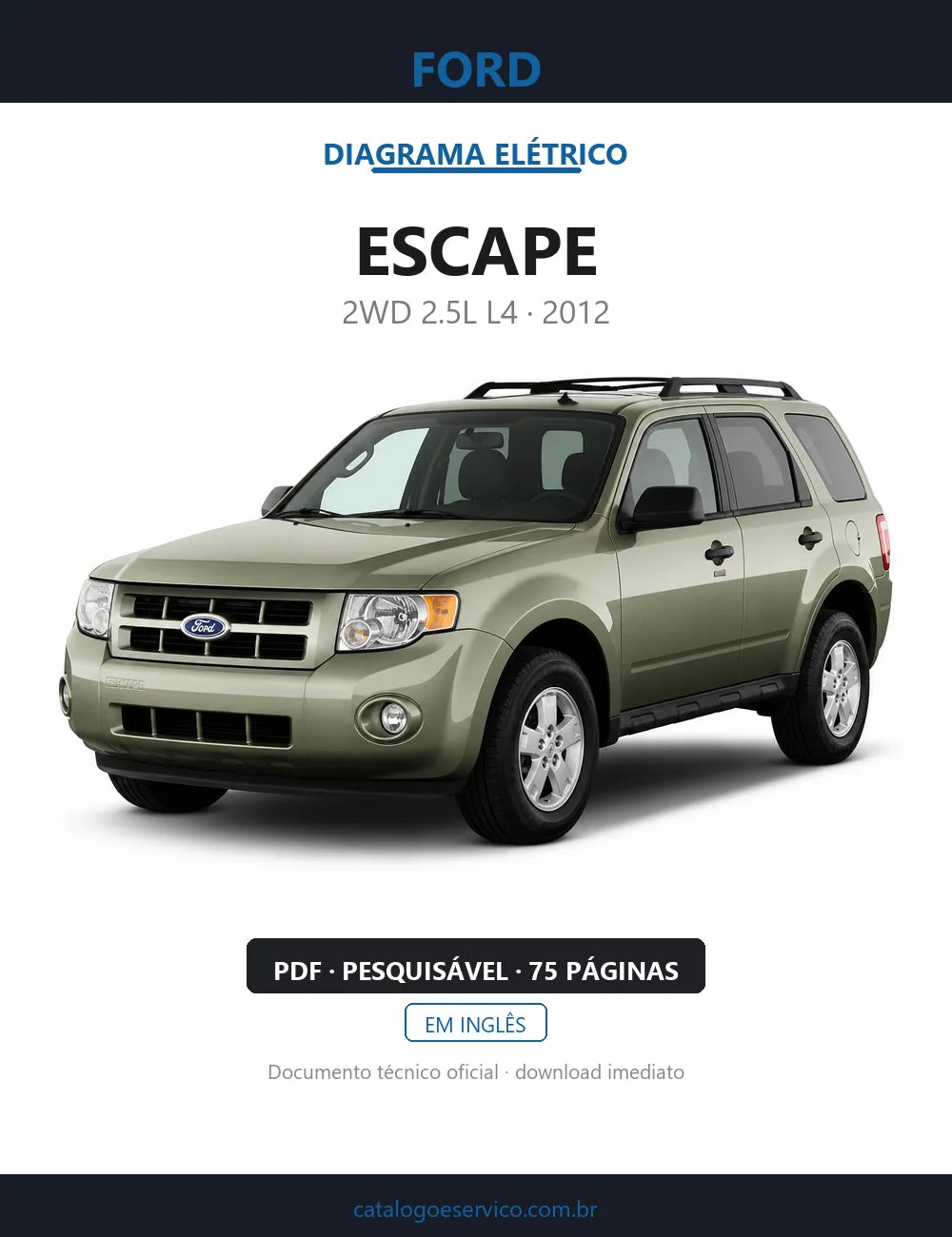 Diagrama Elétrico Ford Escape — capa