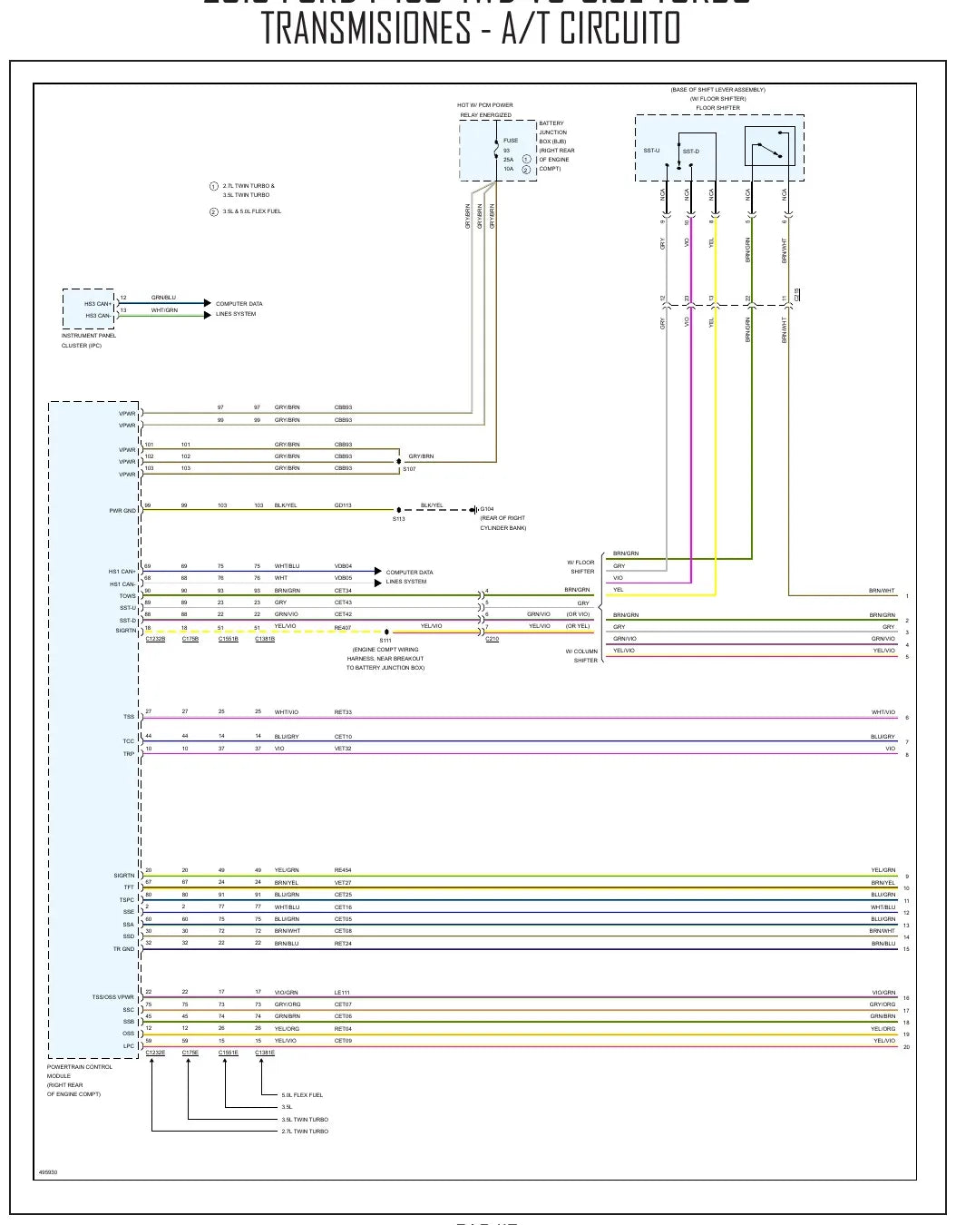 Diagrama Elétrico Ford F-150 — prancha de circuito 3