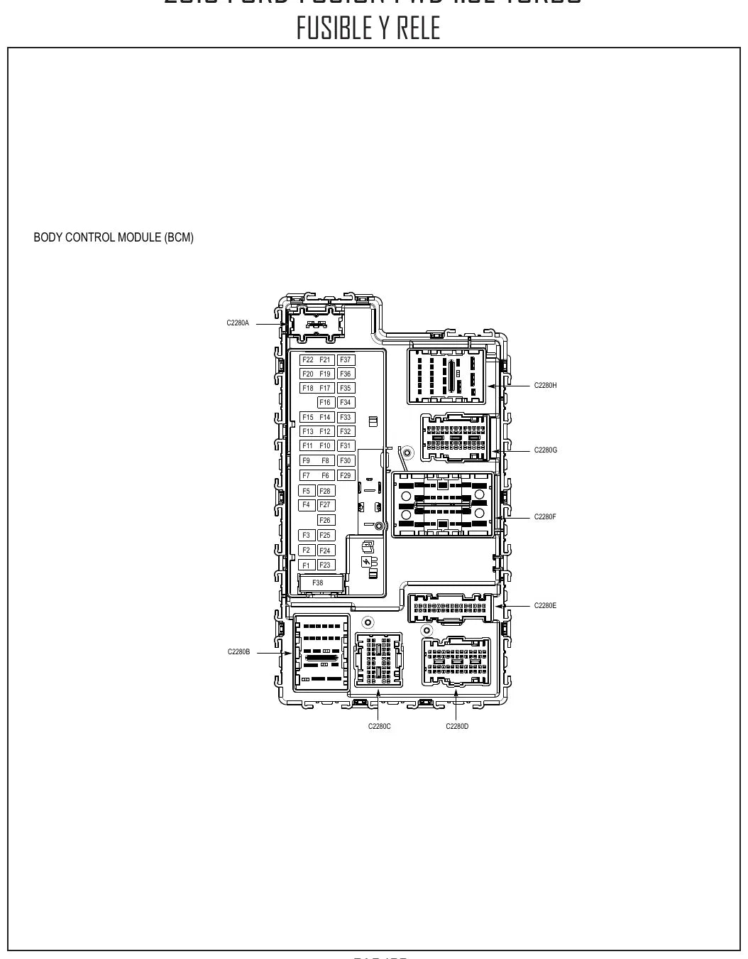 Diagrama Elétrico Ford Fusion — prancha de circuito 1