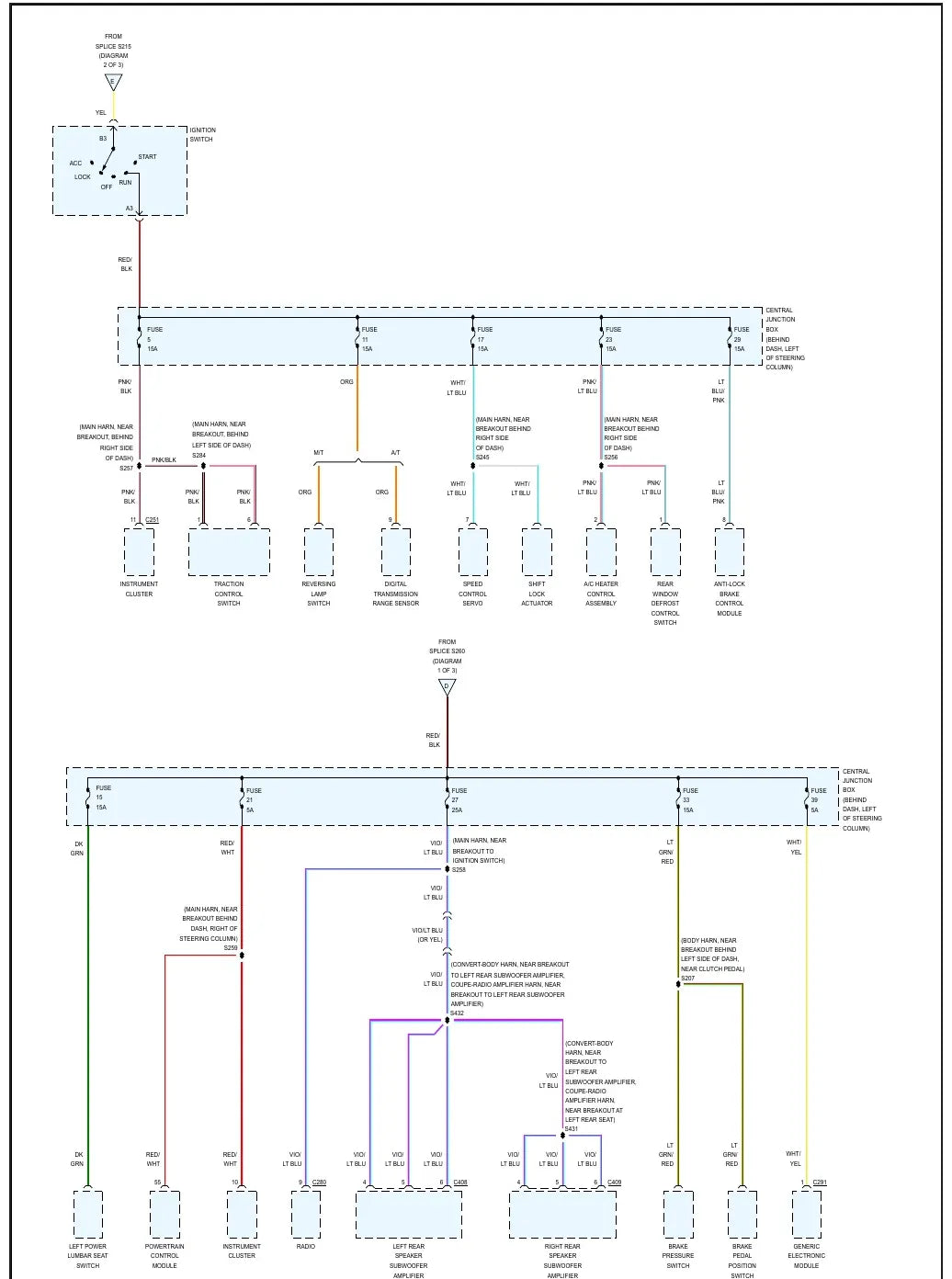 Diagrama Elétrico Ford Mustang — prancha de circuito 3