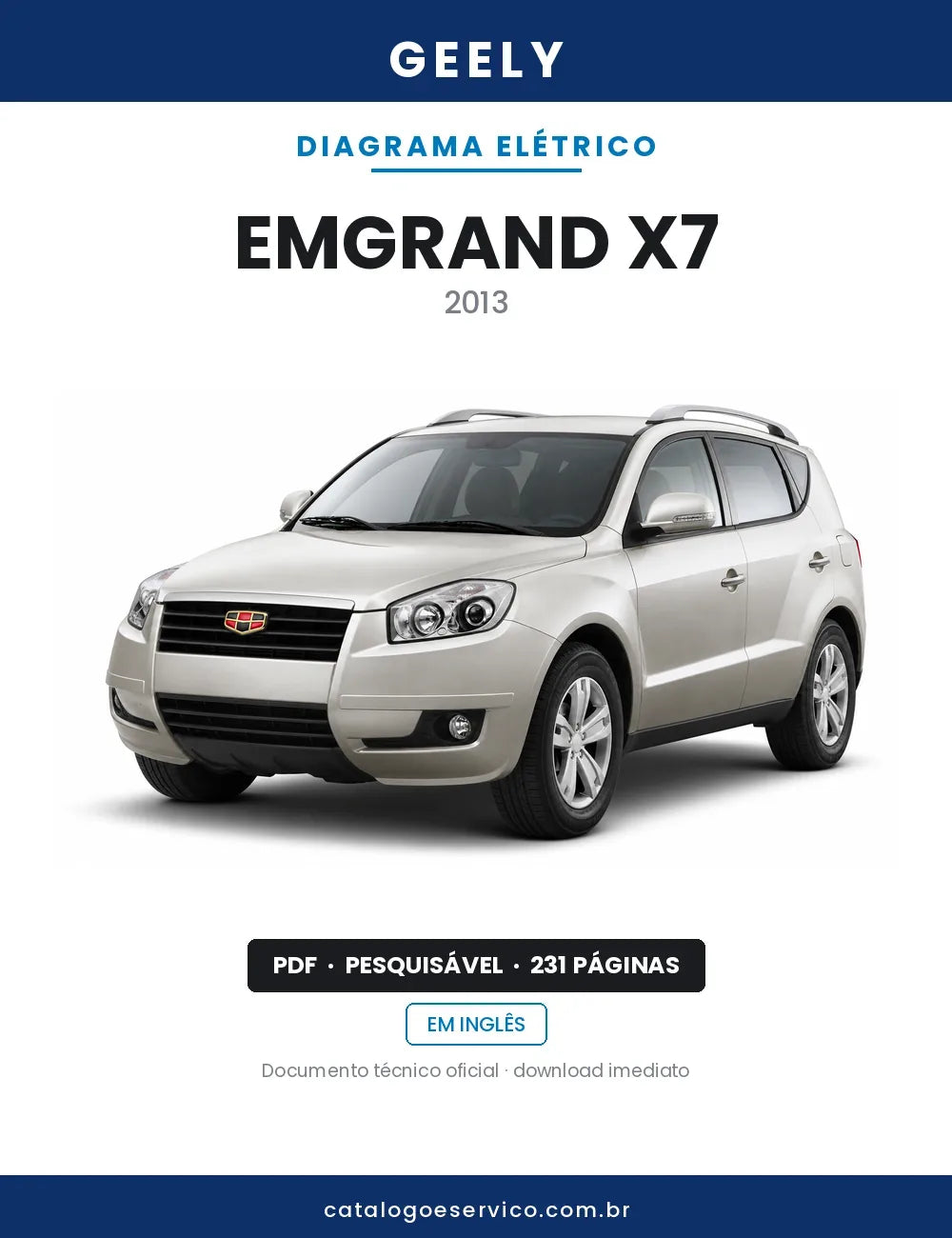 Diagrama Elétrico Geely Emgrand X7 — capa