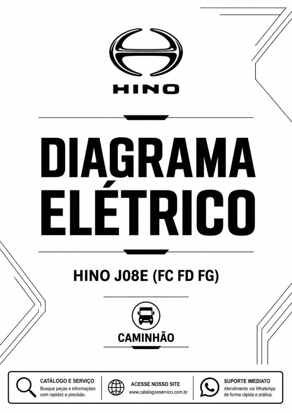 Diagrama Elétrico Hino J08E (FC FD FG) - Caminhão