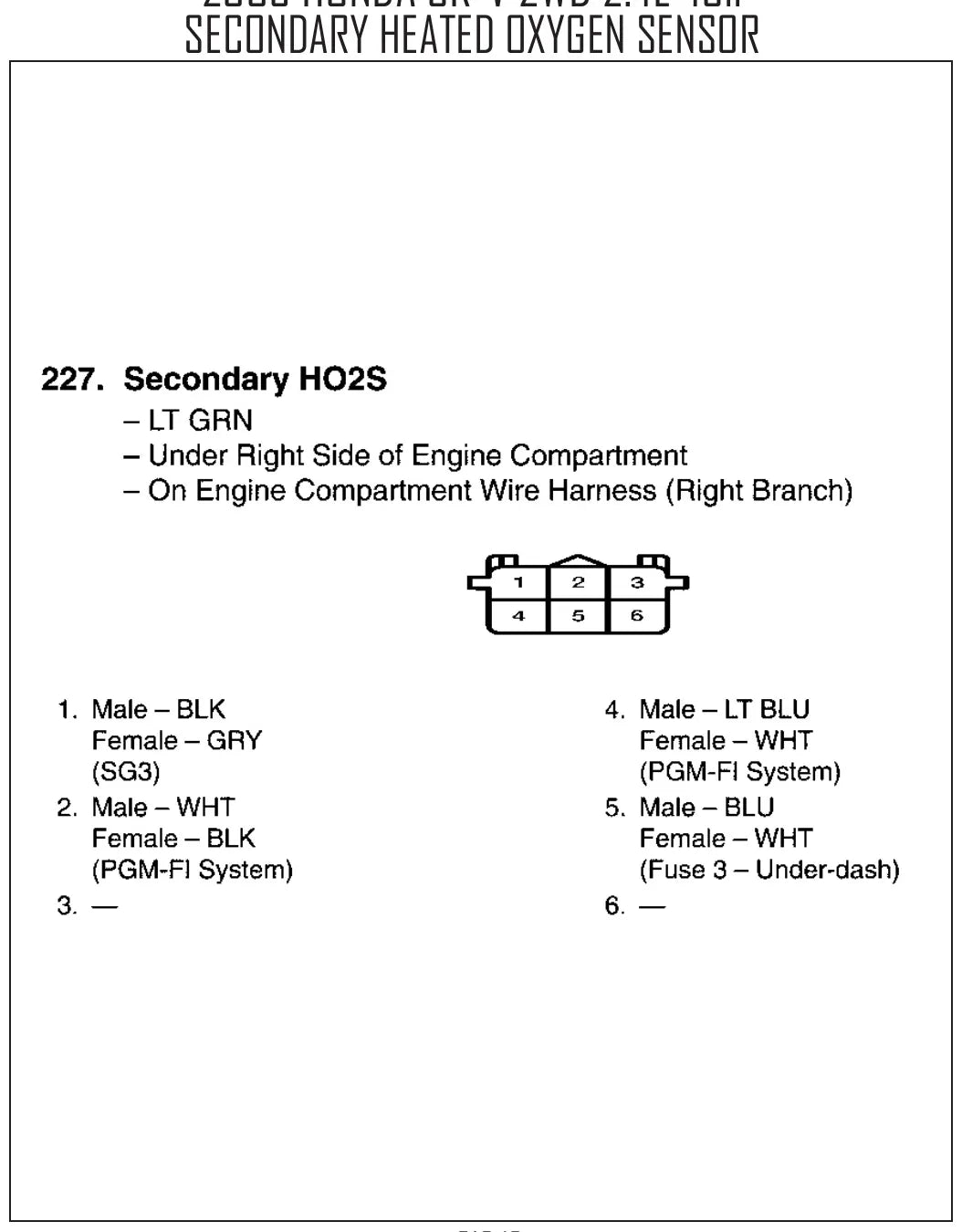 Diagrama Elétrico Honda CR-V — prancha de circuito 3