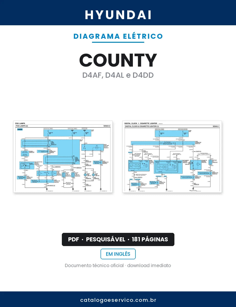Diagrama Elétrico Hyundai County — capa