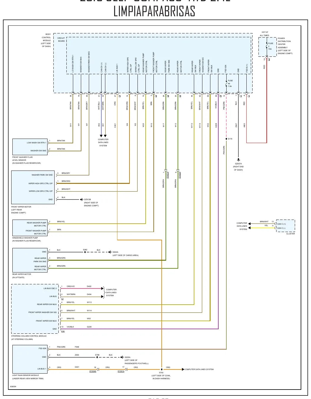 Diagrama Elétrico Jeep Compass — prancha de circuito 2