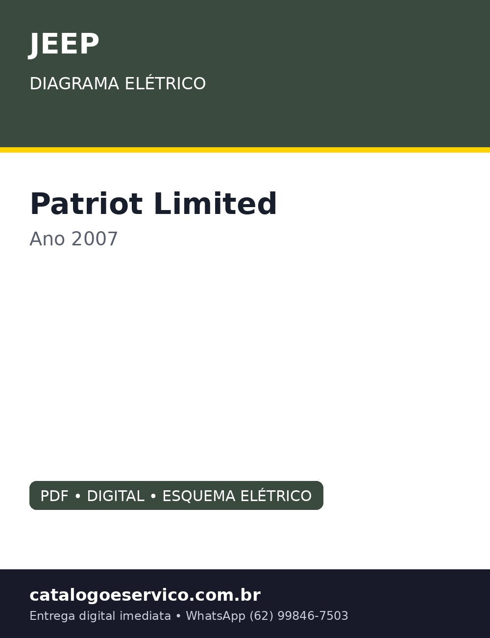 Diagrama Elétrico Jeep Patriot Limited 2007 — 2007, circuito por circuito