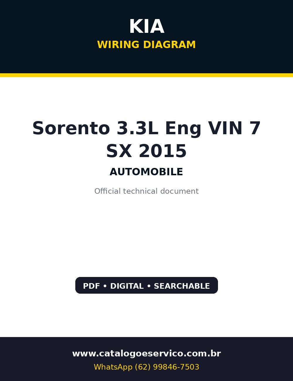 Diagrama Elétrico Kia Sorento 3.3L Eng VIN 7 SX 2015 — 3.3L SX 2015: do imobilizador Smart Key