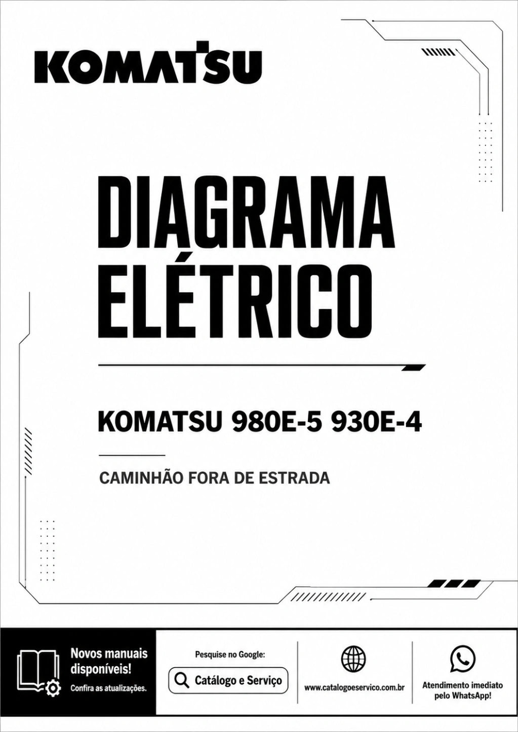 Diagrama Elétrico Komatsu 980E-5 930E-4 - Caminhão Fora de Estrada