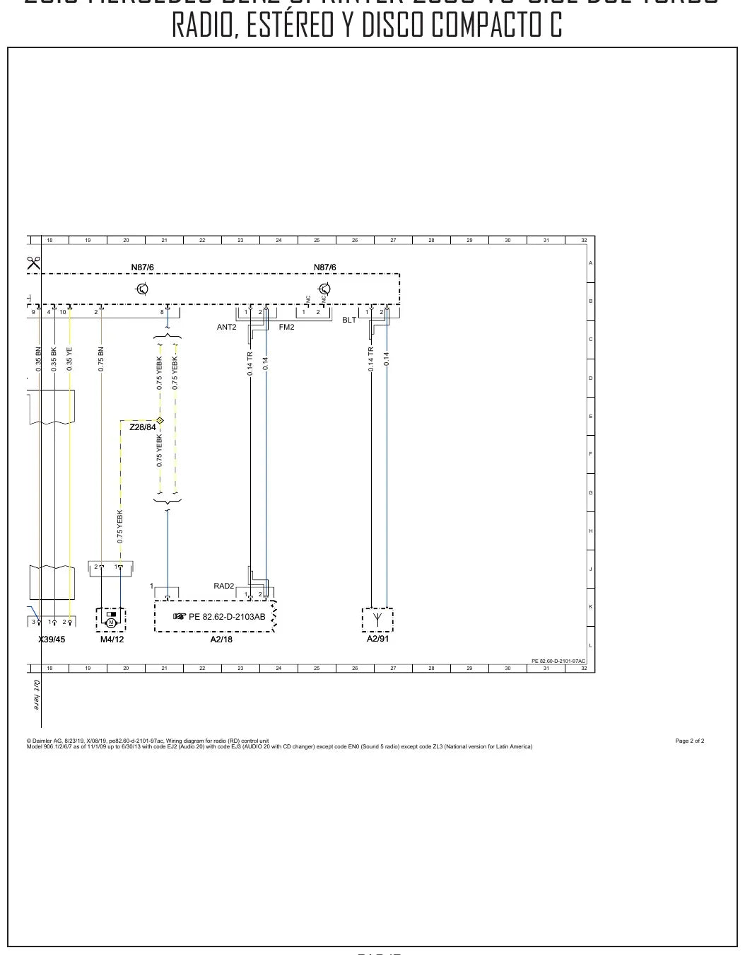 Diagrama Elétrico Mercedes-Benz Sprinter 2500 — prancha de circuito 1