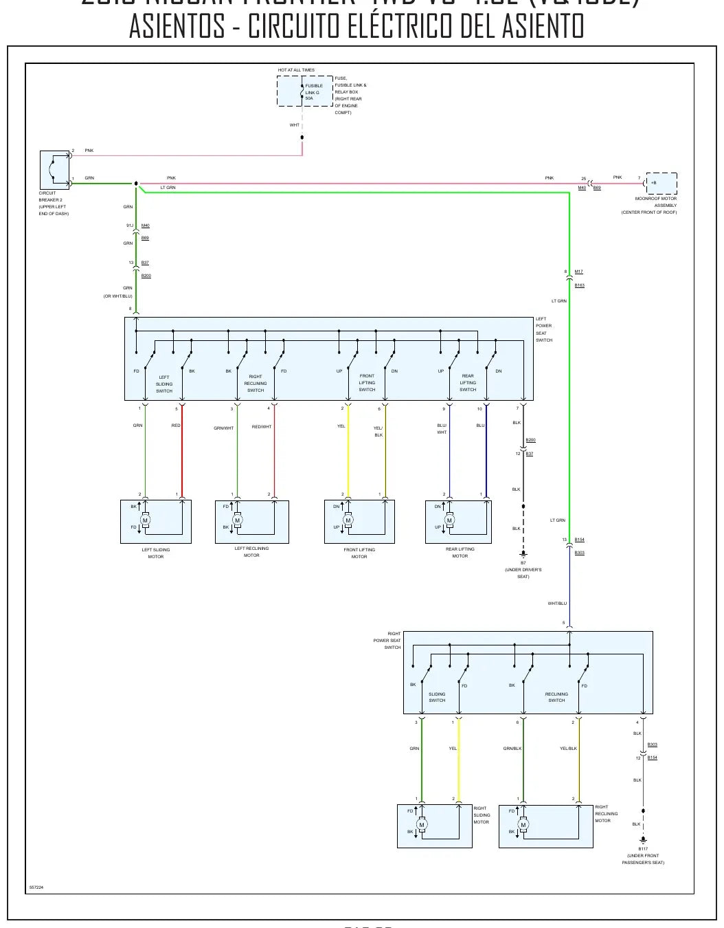 Diagrama Elétrico Nissan Frontier — prancha de circuito 1