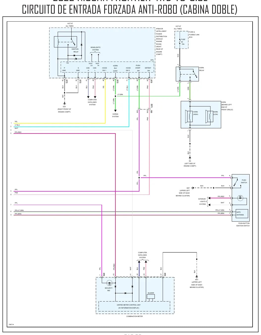 Diagrama Elétrico Nissan Frontier — prancha de circuito 4