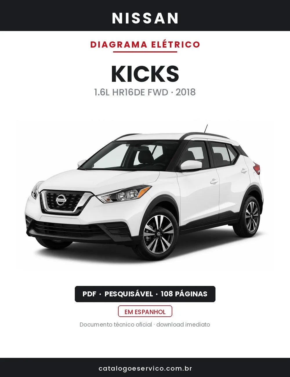 Diagrama Elétrico Nissan Kicks — capa