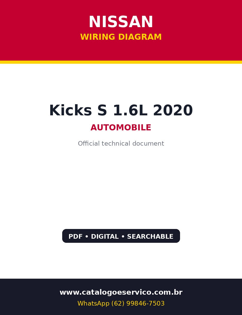 Diagrama Elétrico Nissan Kicks S 1.6L 2020 — 2020: o diagrama com ADAS, frenagem AEB e visão