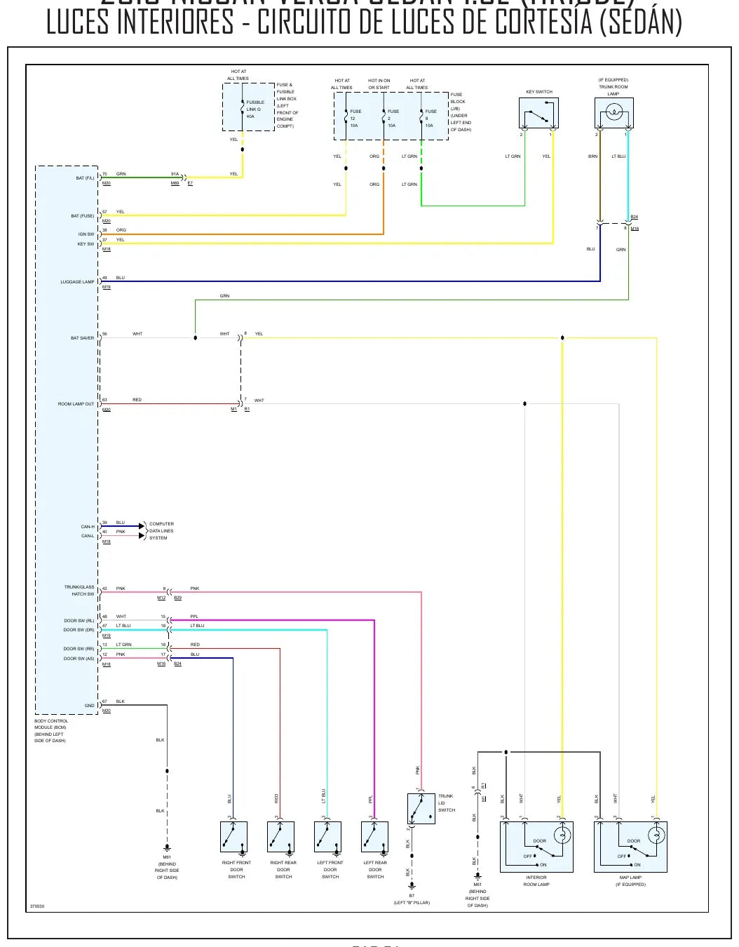 Diagrama Elétrico Nissan Versa — prancha de circuito 2