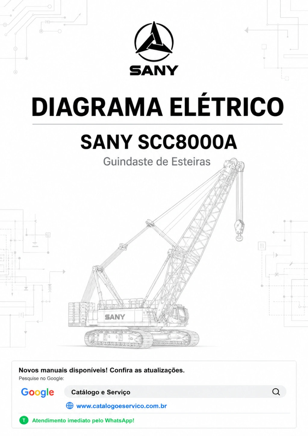 Diagrama Elétrico Sany SCC8000A - Guindaste de Esteiras
