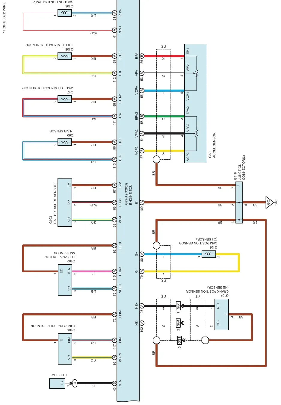 Diagrama Elétrico Toyota 8FG35N-50N e 40-8FD35N-80N — prancha de circuito 1