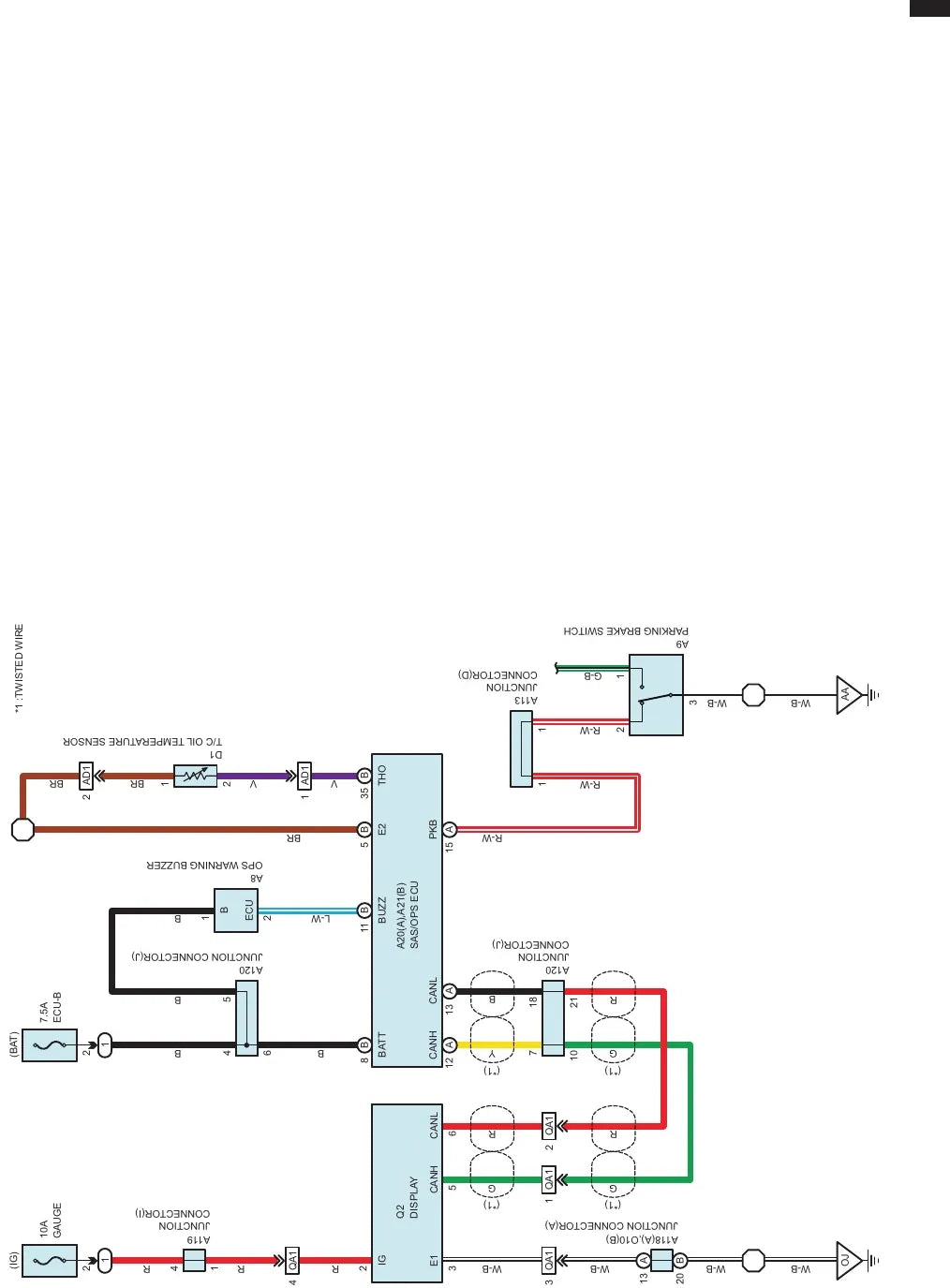 Diagrama Elétrico Toyota 8FG35N-50N e 40-8FD35N-80N — prancha de circuito 4