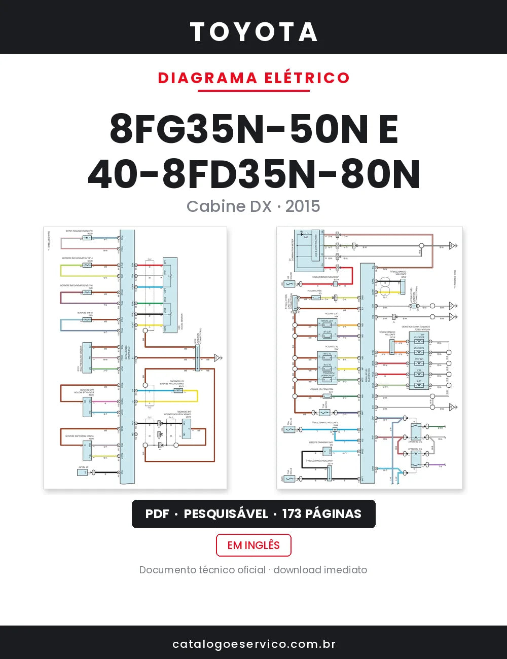 Diagrama Elétrico Toyota 8FG35N-50N e 40-8FD35N-80N — capa