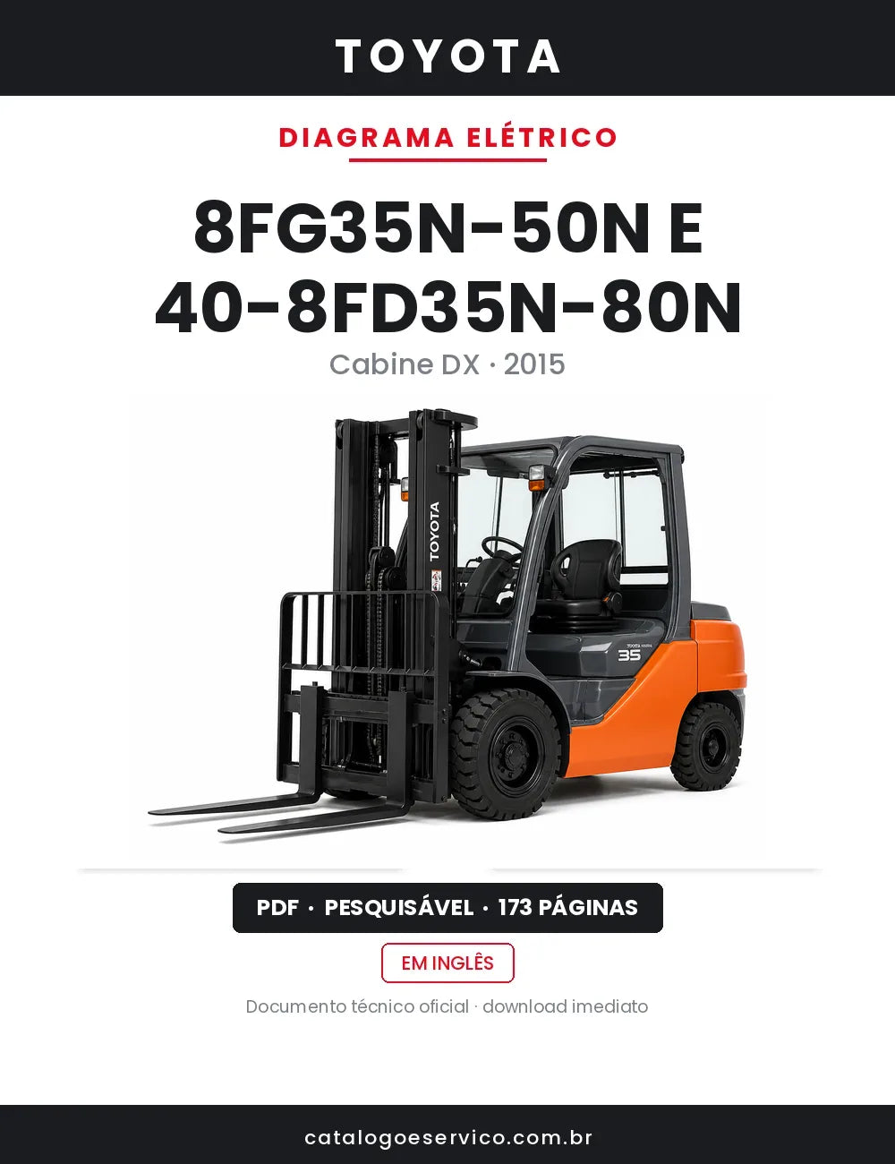 Diagrama Elétrico Toyota 8FG35N-50N e 40-8FD35N-80N — capa