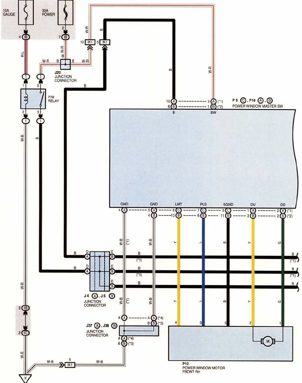 Diagrama Elétrico Toyota Corolla — prancha de circuito 1