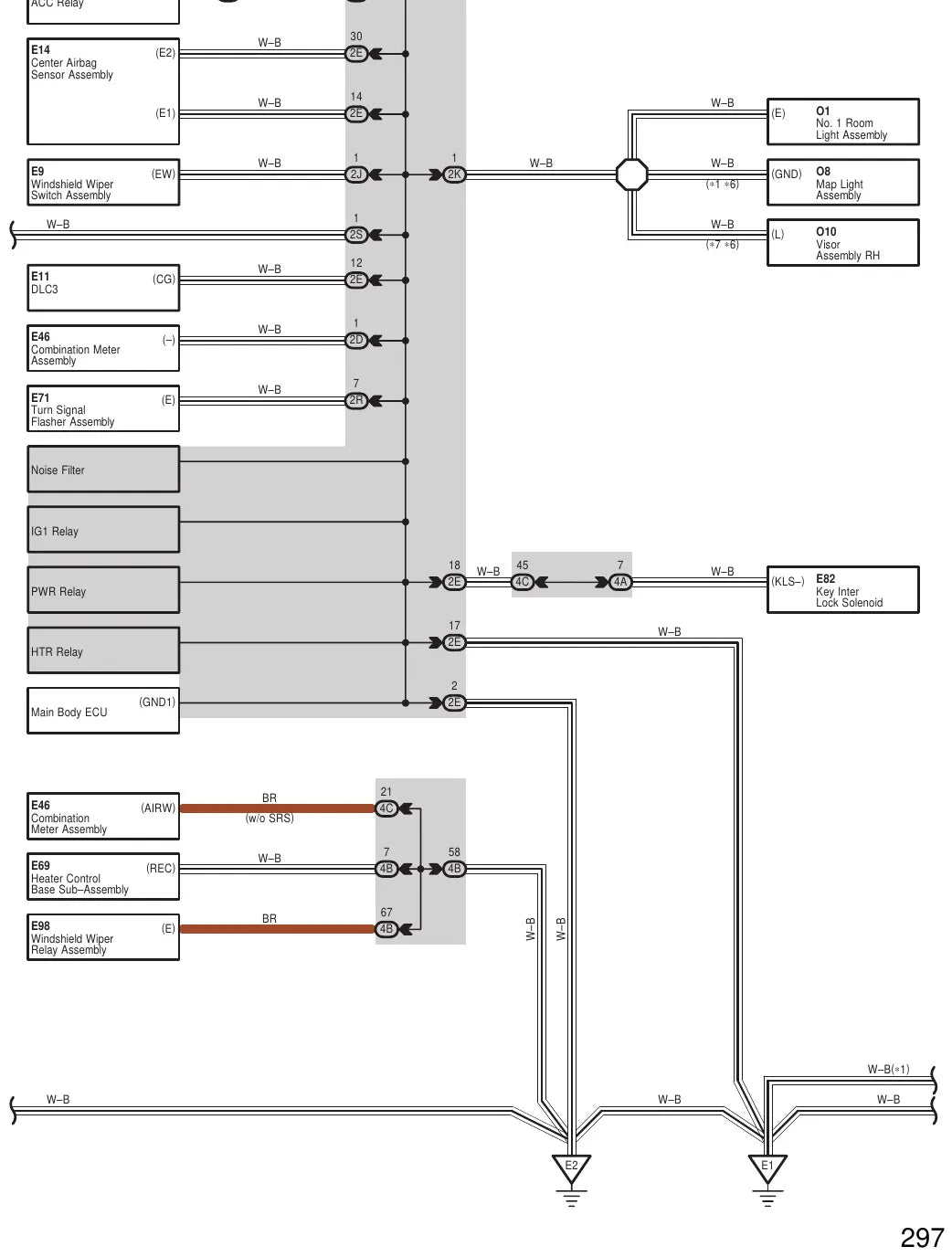 Diagrama Elétrico Toyota Corolla Altis — prancha de circuito 1