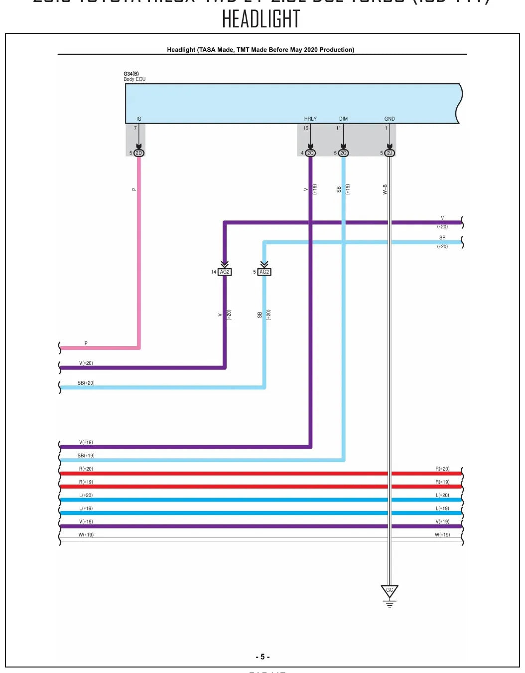 Diagrama Elétrico Toyota Hilux — prancha de circuito 4