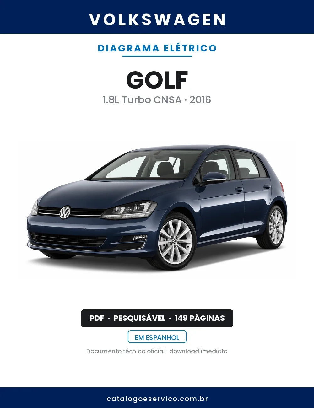 Diagrama Elétrico Volkswagen Golf — capa