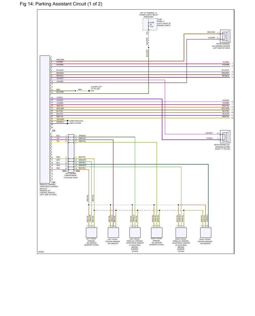Diagrama Elétrico Volkswagen Golf SportWagen S 1.8L 2015 — 2015: o diagrama que separa Wagon de Hatchback - diagrama 2