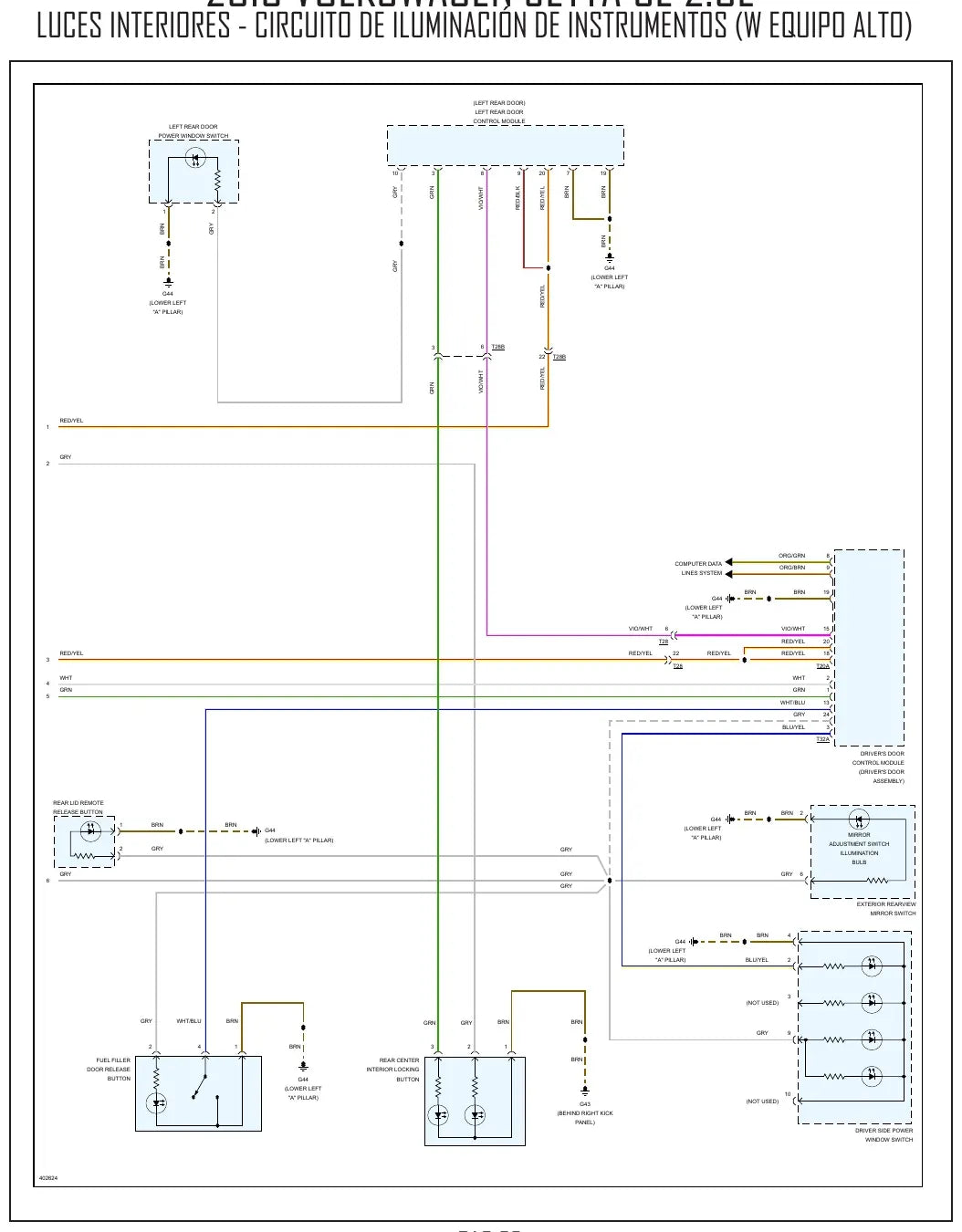 Diagrama Elétrico Volkswagen Jetta — prancha de circuito 3