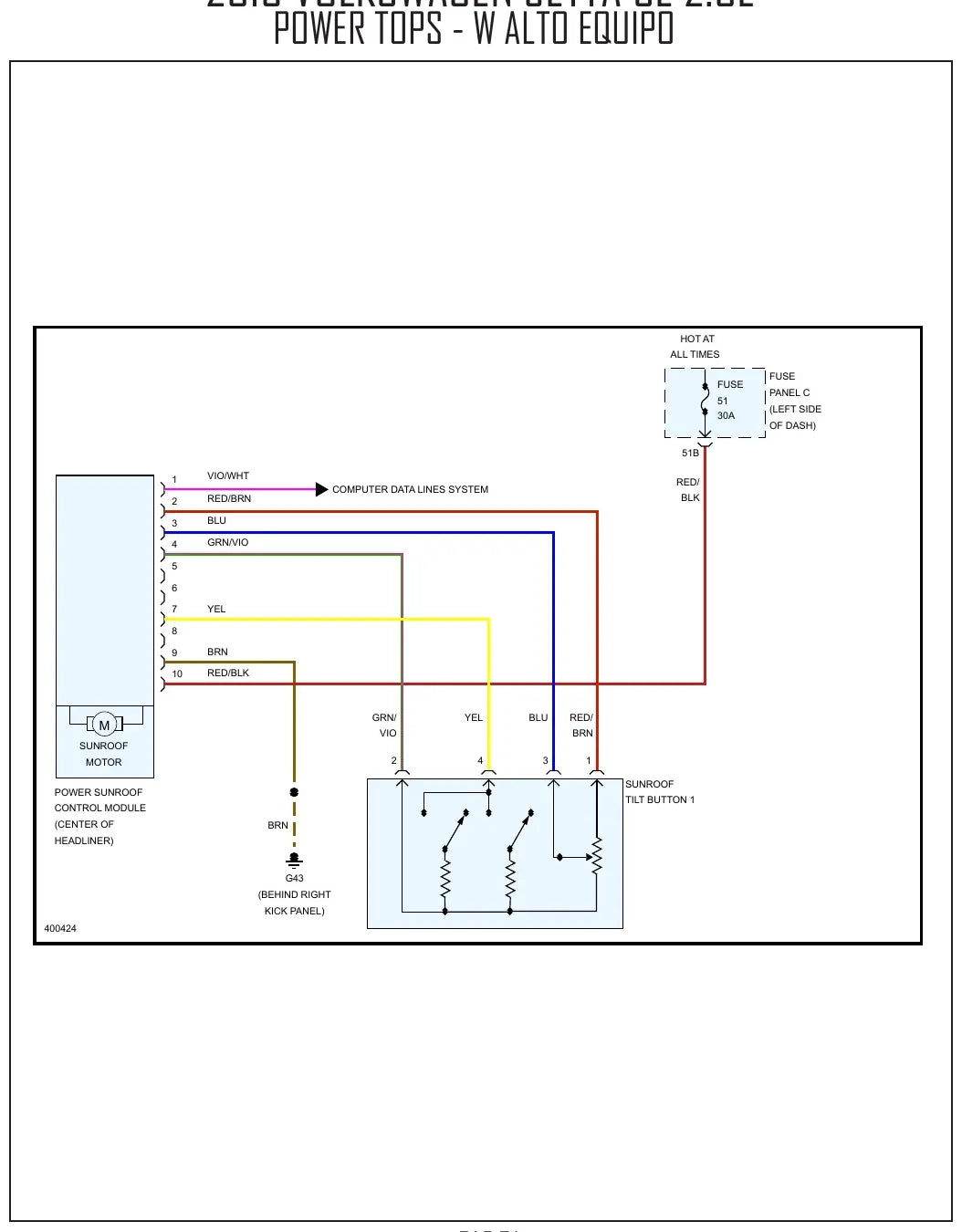 Diagrama Elétrico Volkswagen Jetta — prancha de circuito 4
