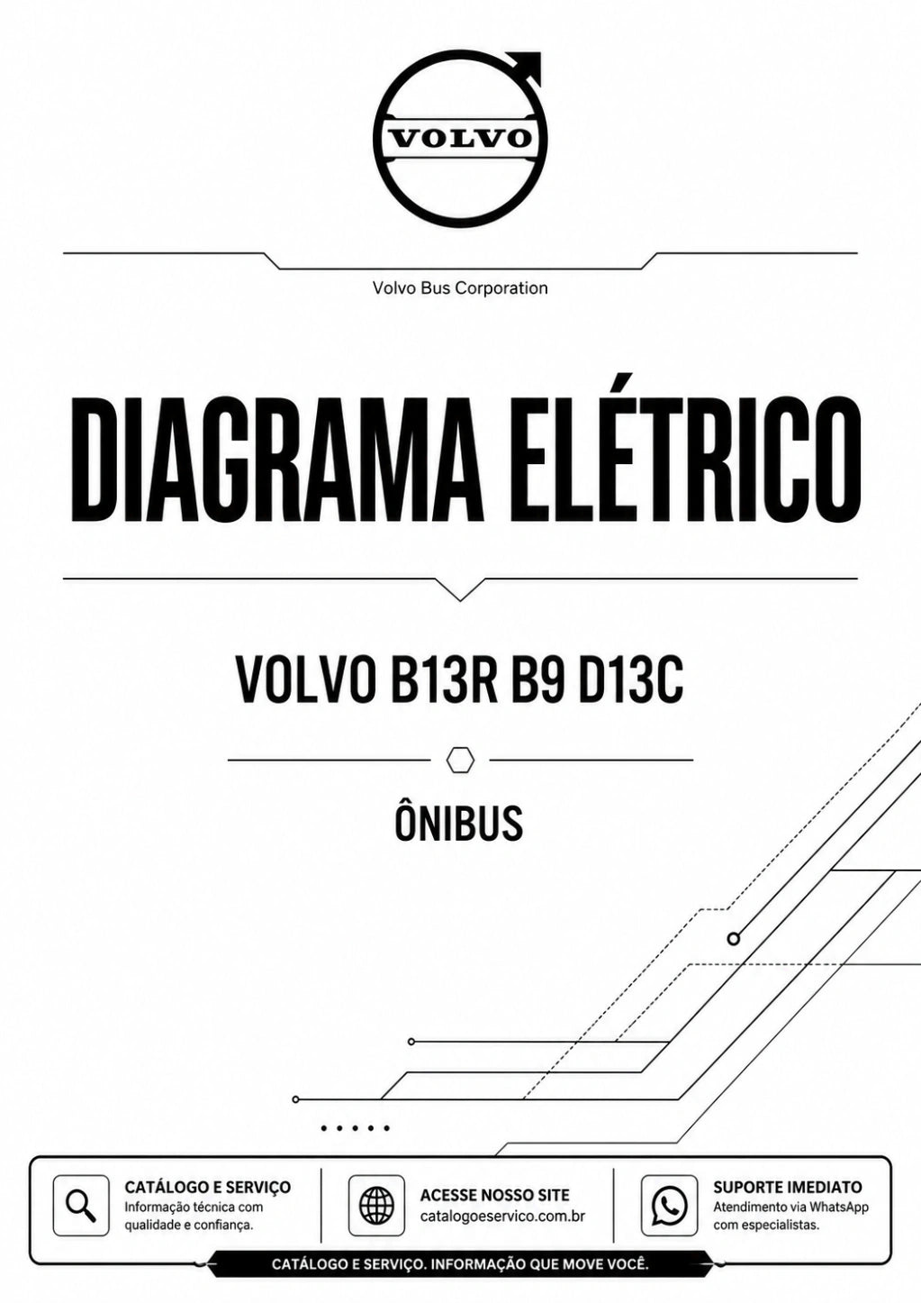 Diagrama Elétrico Volvo B13R B9 D13C - Ônibus