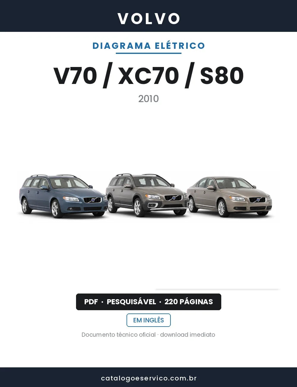 Diagrama Elétrico Volvo V70 / XC70 / S80 — capa